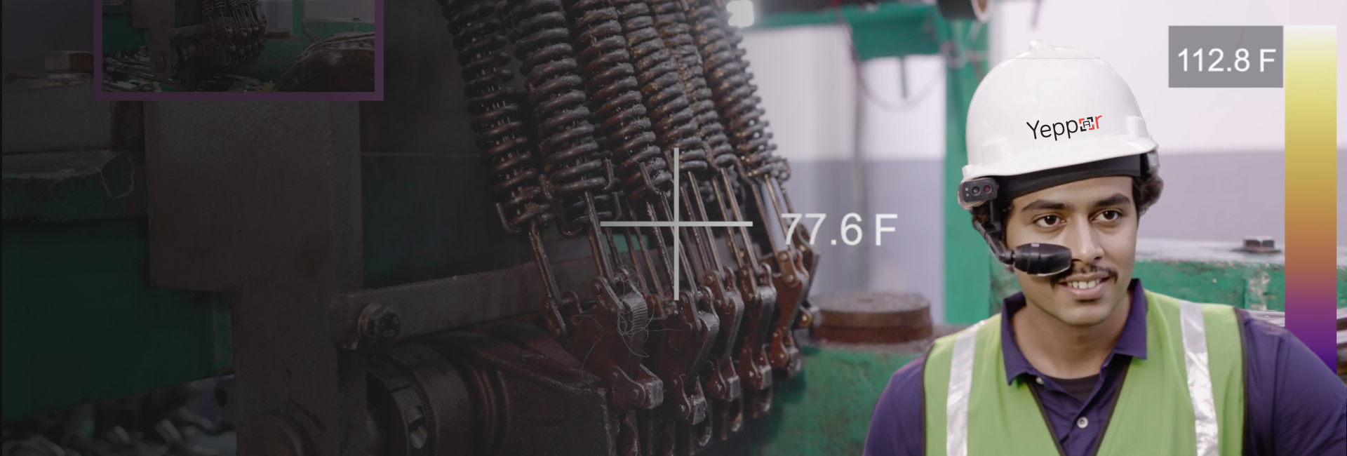 Field engineer using AR remote assistance with an off-site expert