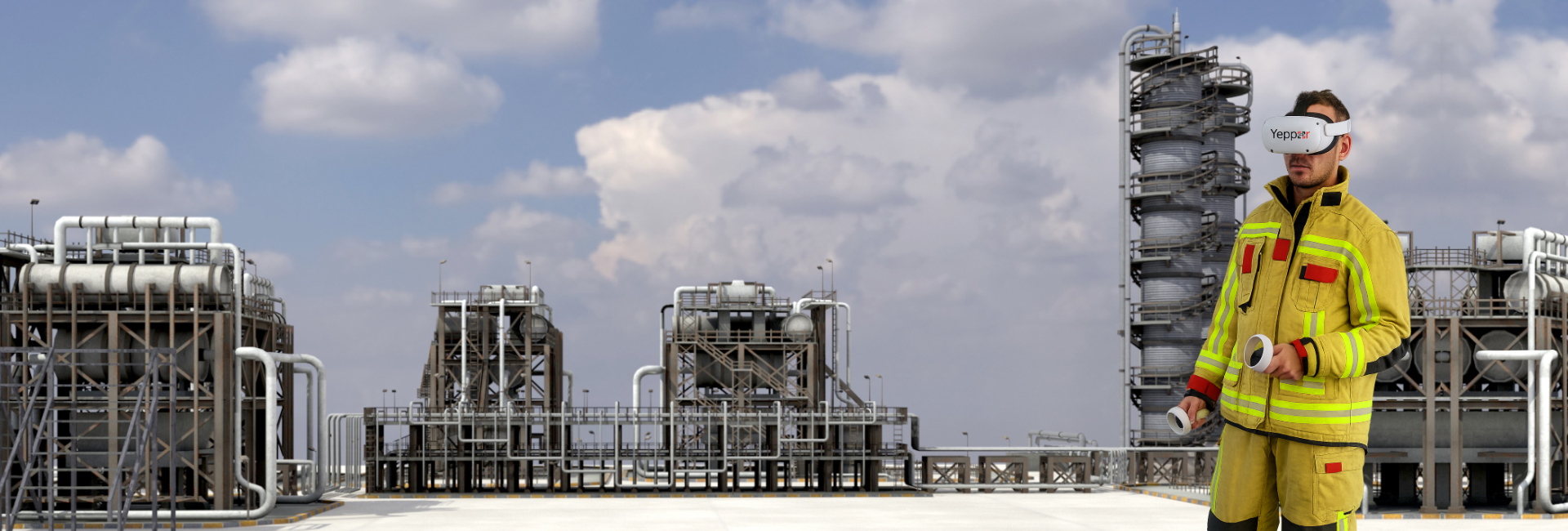 Safety training scenario in an oil and gas facility